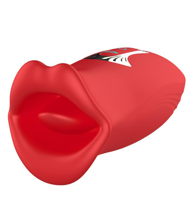 ACTION EMBER LICKING AND VIBRATING MOUTH SHAPE MASSAGER USB SILICONE