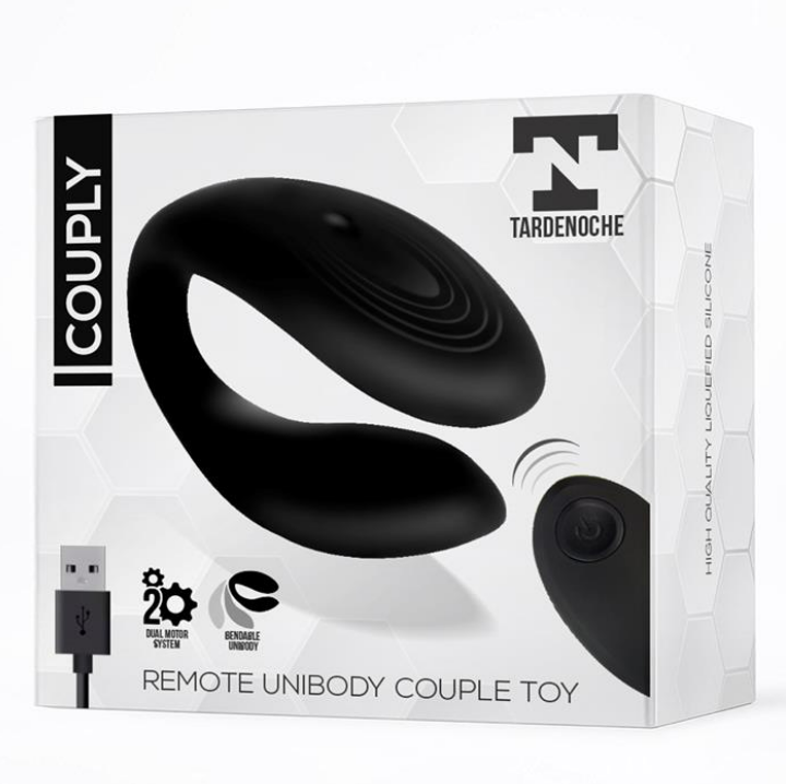 TARDENOCHE COUPLY COUPLE TOY WITH REMOTE CONTROL USB UNIBODY LIQUID SILICONE