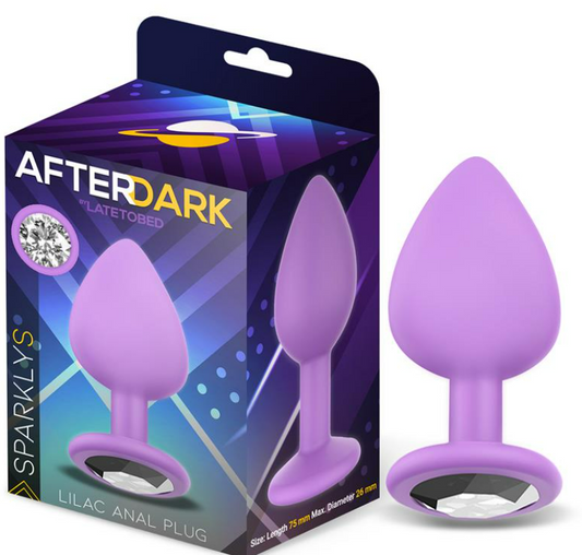 AFTERDARK SPARKLY BUTT PLUG SIZE S SILICONE LILAC