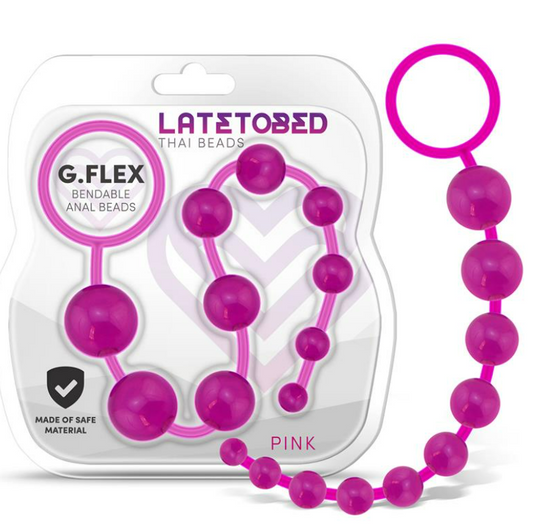LATETOBED G.FLEX BENDABLE THAI ANAL BEADS PINK