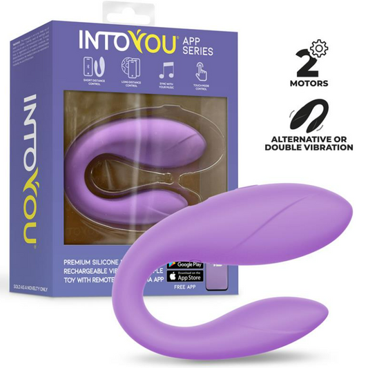 INTOYOU APP SERIES COUPLE TOY WITH APP FLEXIBLE SILICONE LAVENDER