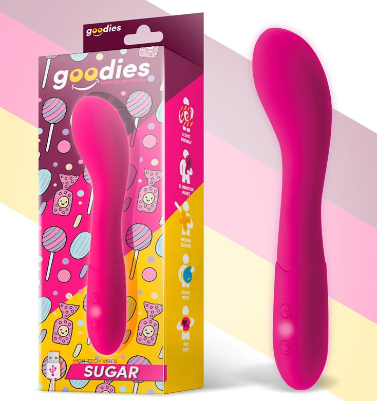 GOODIES SUGAR G-SPOT VIBE USB SILICONE FUSHSIA