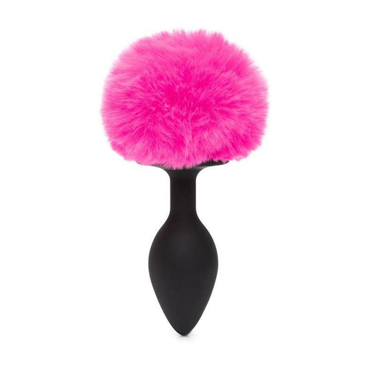 HAPPY RABBIT BUTT PLUG WITH FUR TAIL PINK LARGE