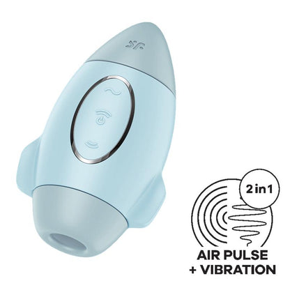 SATISFYER MISSION CONTROL CLIT SUCKER AND VIBRATOR BLUE