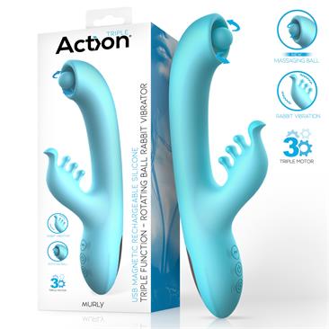 ACTION MURLY SOFT MASSAGING BALL 360º CON VIBRACIÓN DOBLE - 3 MOTORES