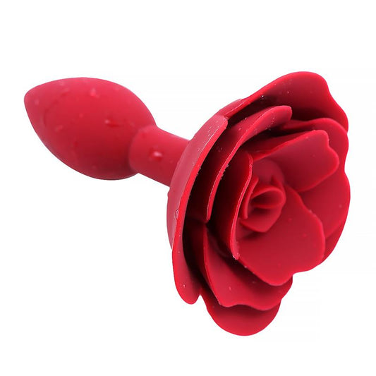 A-GUSTO ROSE SILICONE BUTT PLUG RED