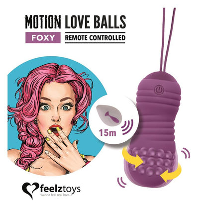 FEELZTOYS MOTION LOVE BALLS VIBRATING EGG WITH REMOTE CONTROL