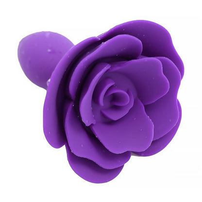 A-GUSTO ROSE SILICONE BUTT PLUG PURPLE