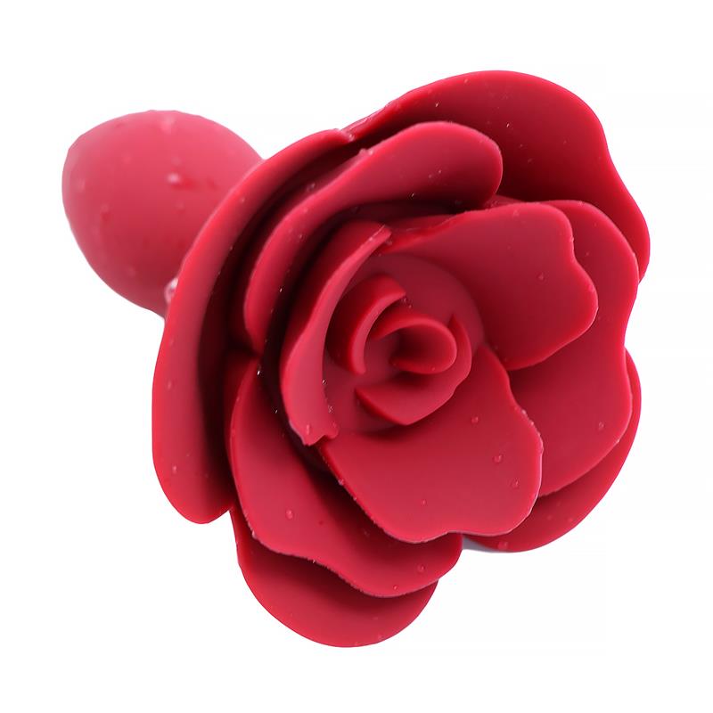 A-GUSTO ROSE SILICONE BUTT PLUG RED