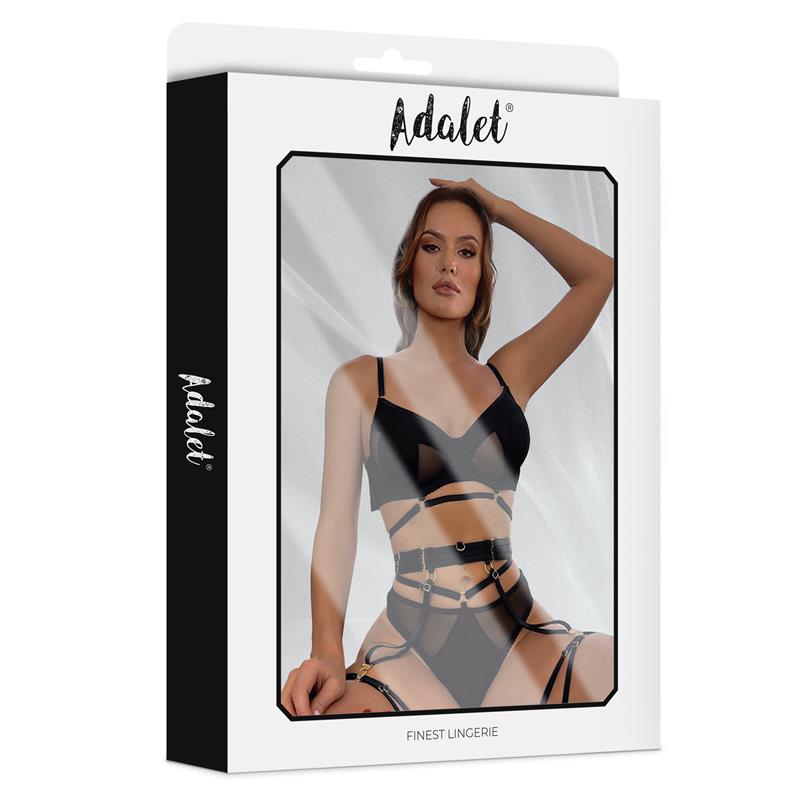 ADALET LINGERIE ELLIE BRA, THONG, GARTER BELT, AND GARTERS SET