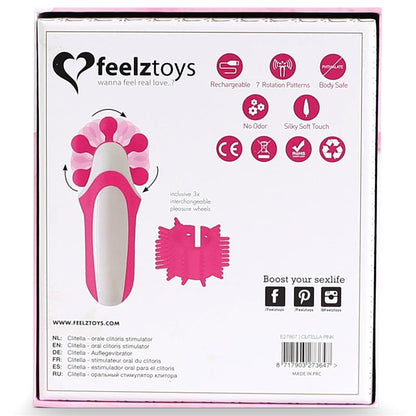 FEELZTOYS CLITELLA ORAL SEX STIMULATOR WITH ACCESSORIES PINK