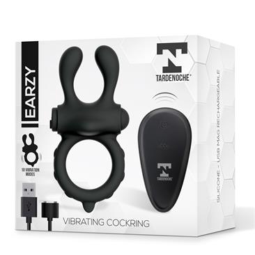 TARDENOCHE EARZY VIBRATING PENIS RING WITH REMOTE CONTROL USB MAGNETIC SILICONE