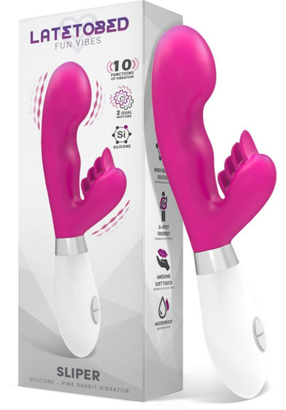 LATETOBED SLIPER RABBIT VIBE SILICONE PINK