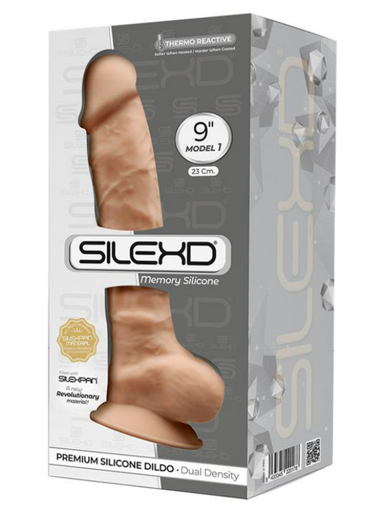 SILEXD DILDO DUAL DENSITY SILICONE MOD. 1 - 9"