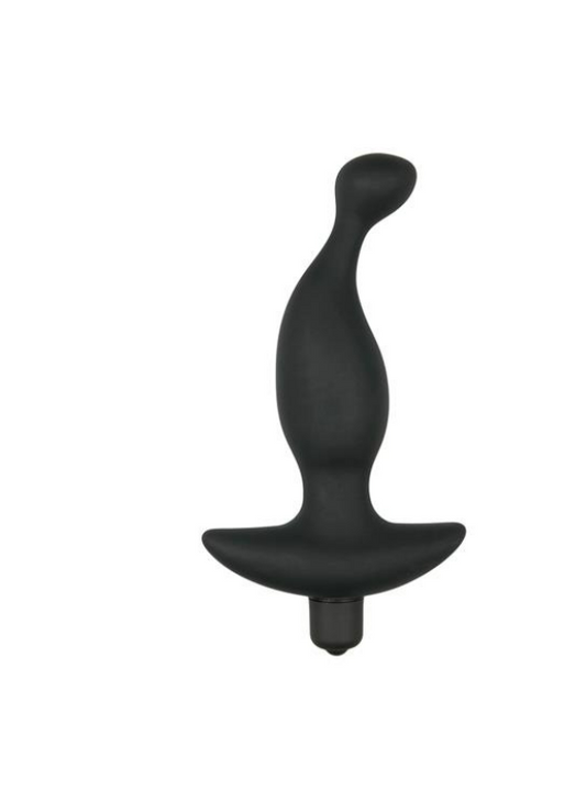 EASYTOYS BLACK SILICONE PROSTATE VIBRATOR