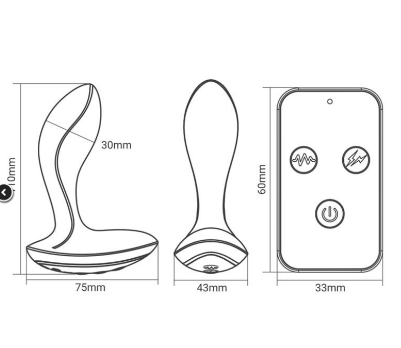 HERRULES PROSTATE MASSAGER WITH ELECTRIC SHOCK AND VIBRATION AND REMOTE CONTROL