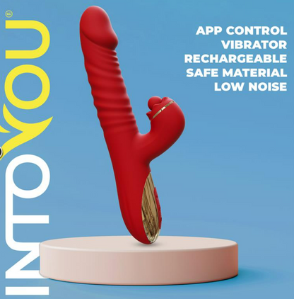 INTOYOU APP SERIES ASCEN THRUSTING AND WAVING VIBE WITH APP MAGNETIC USB