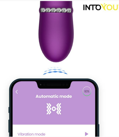 INTOYOU APP SERIES SENDEL VIBE WITH UP AND DOWN INTERNAL BEADS RING AND PULSATION WITH APP