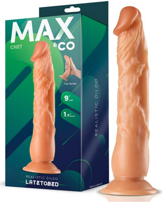 MAX & CO CHET REALISTIC DILDO FLESH 9" - 23 CM