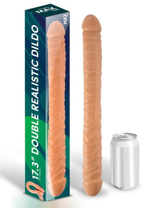 MAX & CO TRENT DOUBLE REALISTIC DILDO FLESH 17,3" - 44 CM