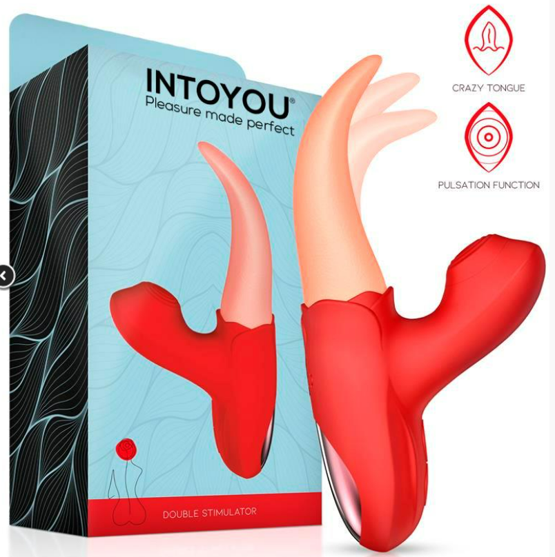 INTOYOU DOUBLE STIMULATOR CRAZY TONGUE AND PULSATION