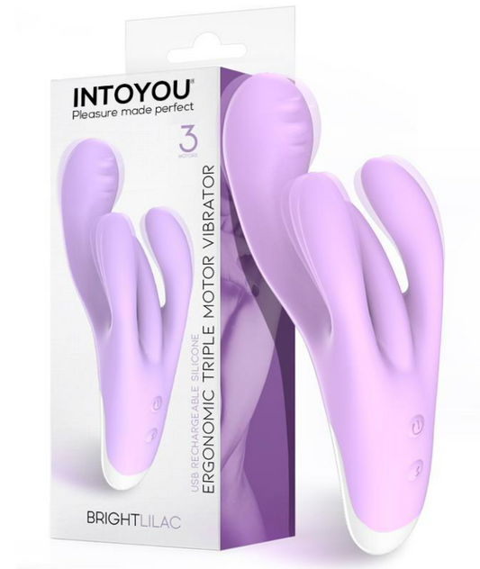 INTOYOU BRIGHTLILAC VIBE TRIPLE MOTOR ERGONOMIC USB SILICONE