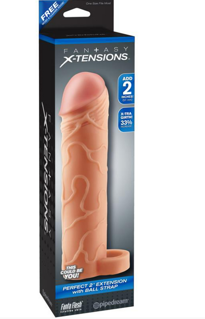 FANTASY X-TENSIONS FANTASY X-TENSIONS PERFECT 5,1 CM EXTENSION WITH BALL STRAP - FLESH