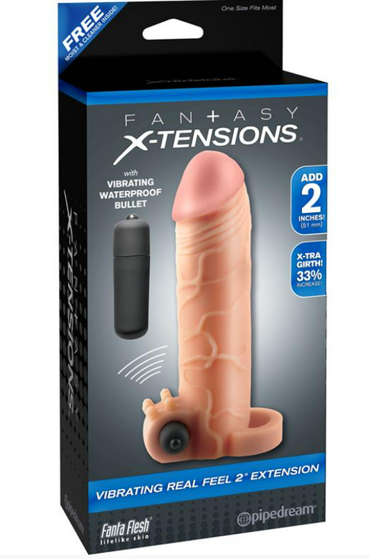 FANTASY X-TENSIONS FANTASY X-TENSIONS VIBRATING REAL FEEL EXTENSION 5,1 CM - FLESH