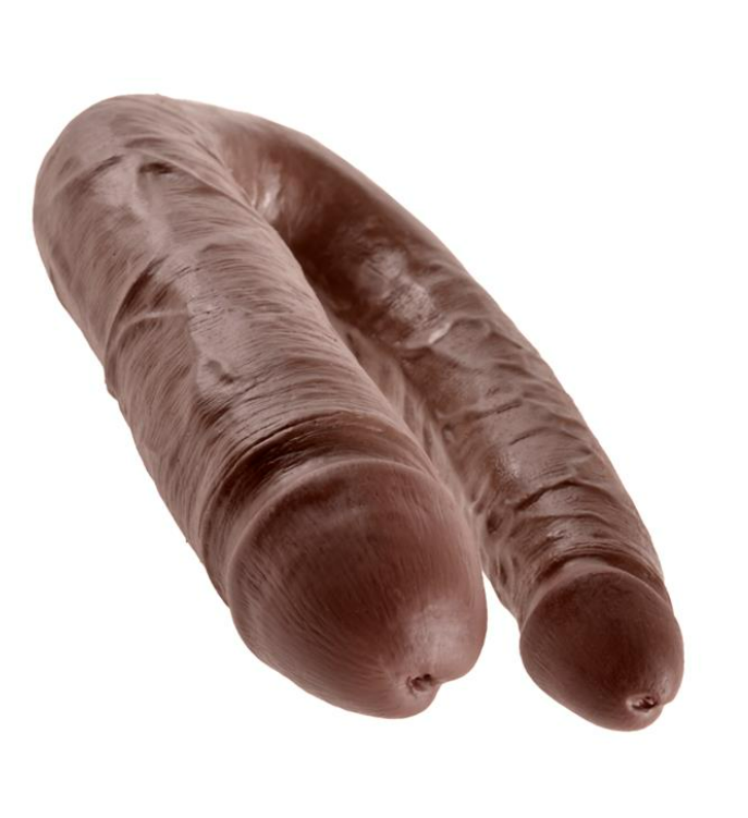 KING COCK KING COCK DOUBLE PENETRATOR COCK LARGE - BROWN