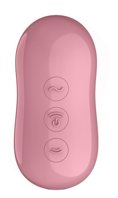 SATISFYER COTTON CANDY CLITORIS SUCKER AND VIBRATOR LIGHT RED