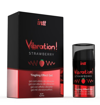 INTT LIQUID VIBRATOR WARM EFFECT AROMA STRAWBERRY 15 ML