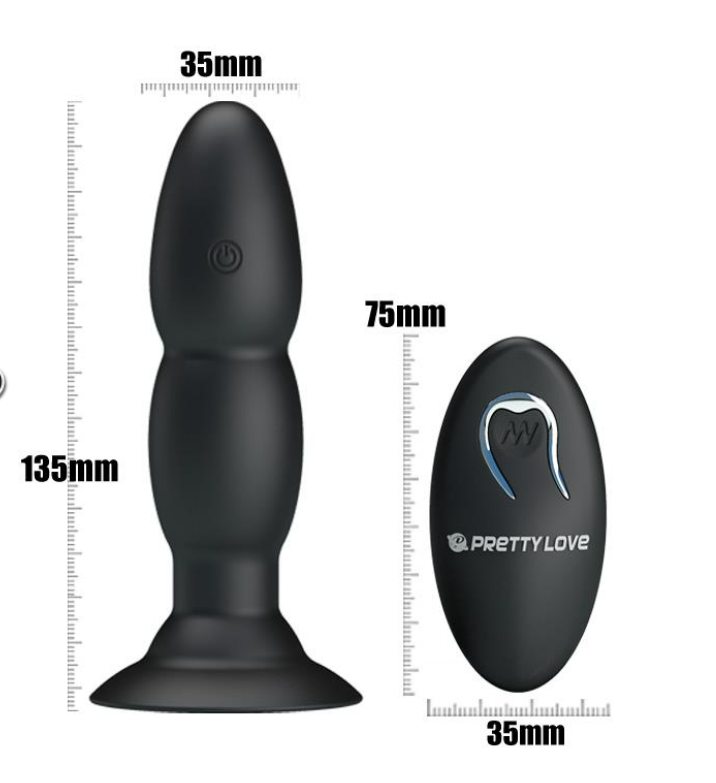 PRETTYLOVE ANAL PLUG 4 VIBRATION AND ROTATION