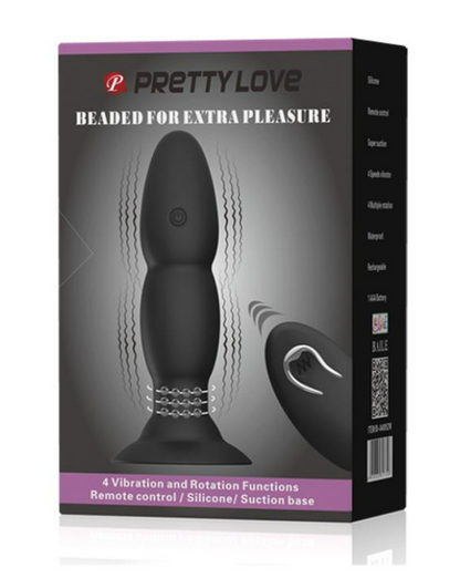 PRETTYLOVE ANAL PLUG 4 VIBRATION AND ROTATION