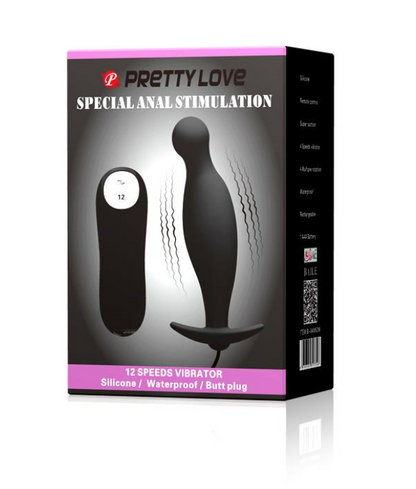 PRETTYLOVE PLUG ANAL CON 12 PATRONES DE VIBRACIÓN