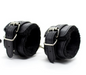 LATETOBED BDSM LINE FUR LINED ADJUSTABLE HANDCUFFS 30 CM BLACK