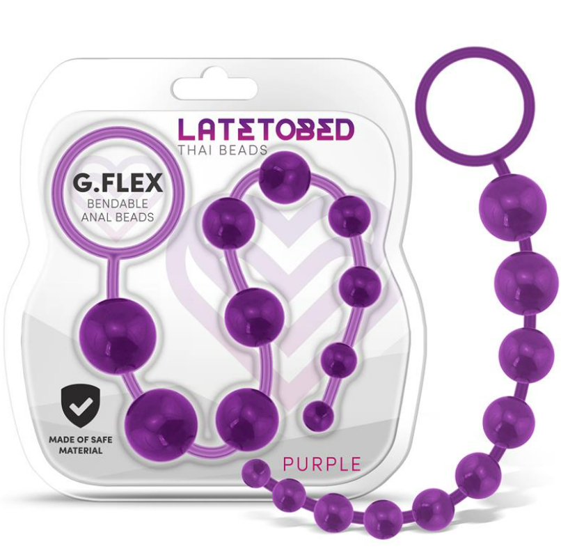 LATETOBED G.FLEX BENDABLE THAI ANAL BEADS PURPLE