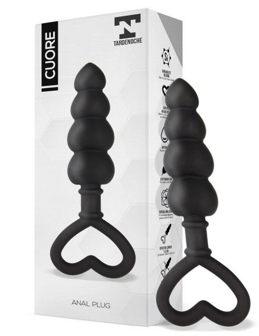 TARDENOCHE CUORE ANAL PLUG SILICONE BLACK