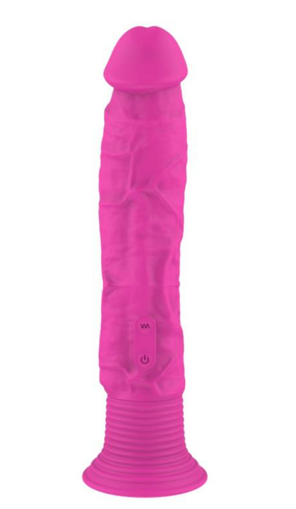 A-GUSTO VIBRATING REALISTIC DILDO SILICONE PINK