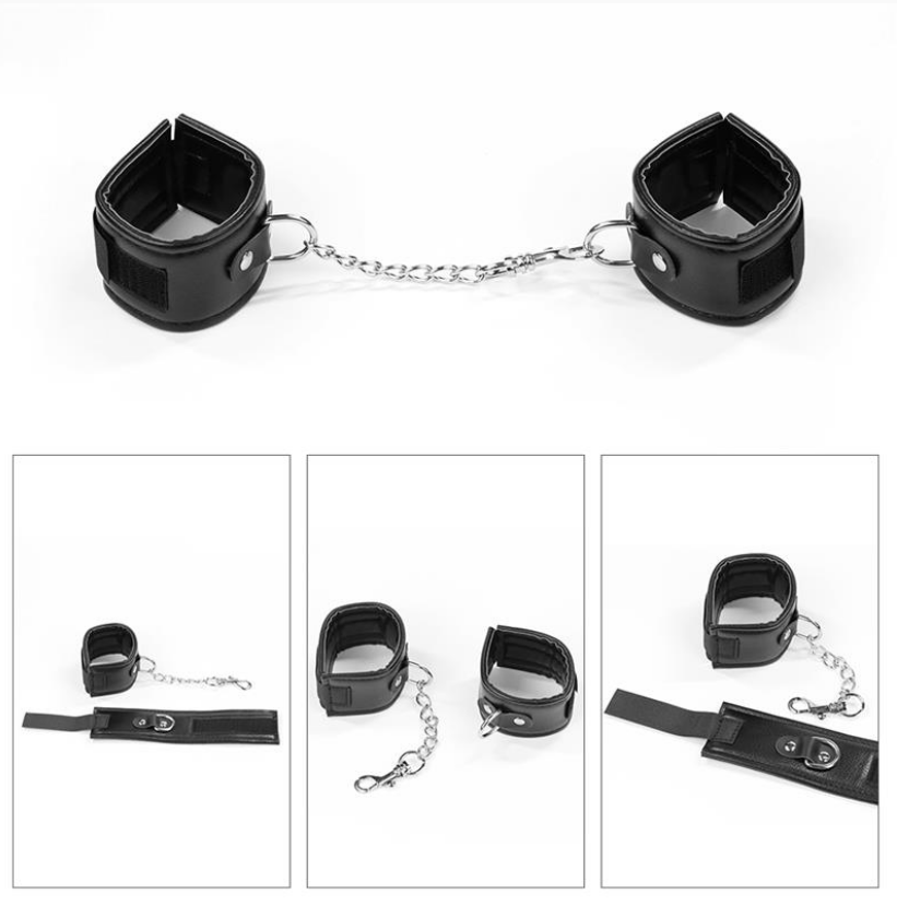 LOVETOY BONDAGE KIT DELUXE WITH VIBRATOR BLACK