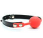 LATETOBED BDSM LINE SILICONE BALL GAG 4 CM BLACK/RED