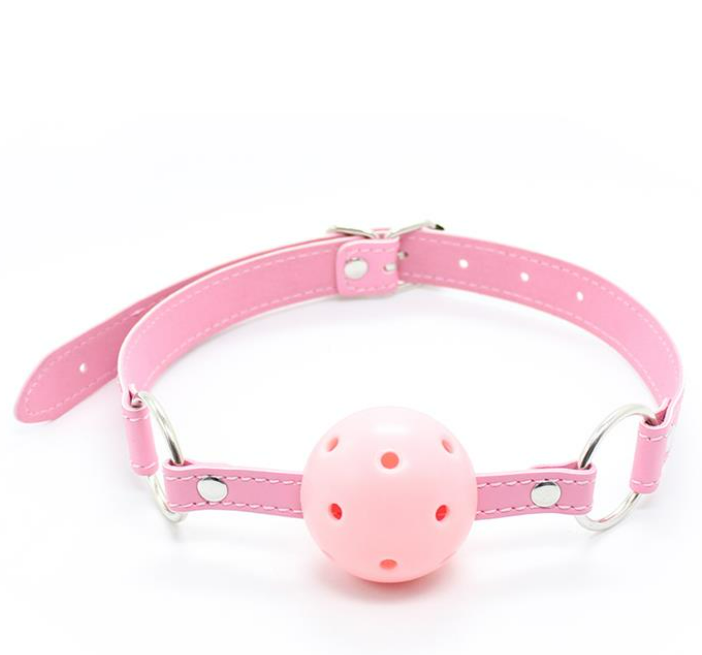 LATETOBED BDSM LINE BALL GAG BREATHABLE ASJUSTABLE BALL 4,5 CM PINK