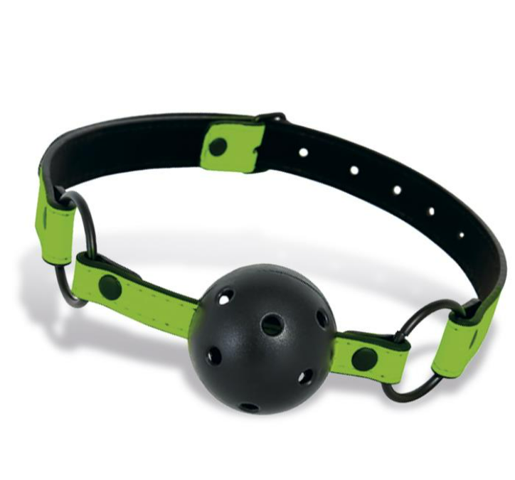 INTOYOU SHINING LINE GLOW IN THE DARK BREATHABLE BALL GAG