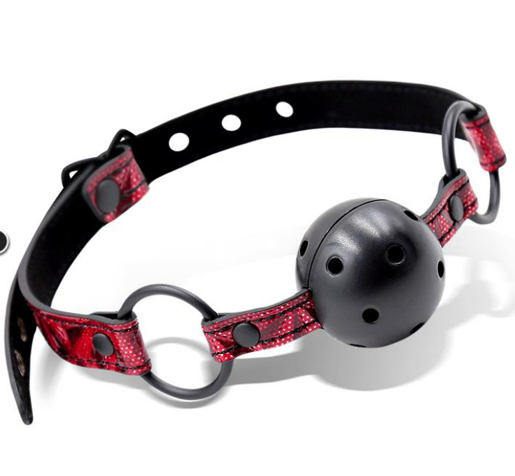 DIAMOND LINE BREATHABLE GAG BALL DIAMOND VEGAN LEATHER