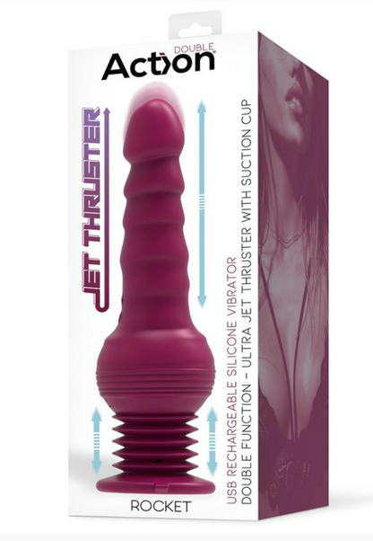 ACTION ROCKET ULTRA JET THRUSTER VIBRATOR WITH POWERFULL SUCTION CUP