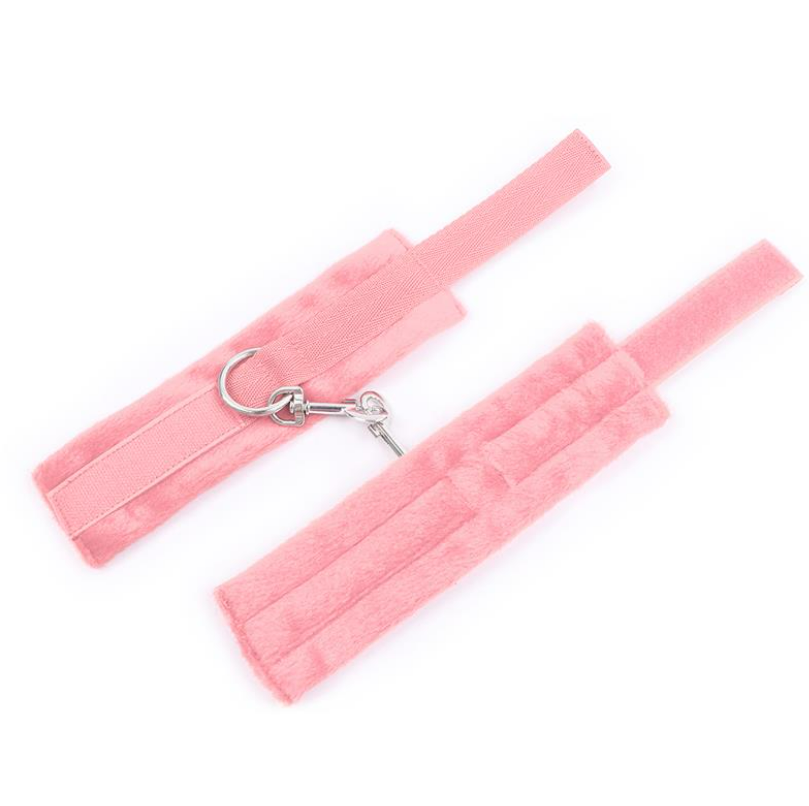 INTOYOU BDSM LINE HANDCUFFS WITH VELCRO WITH LONG FUR