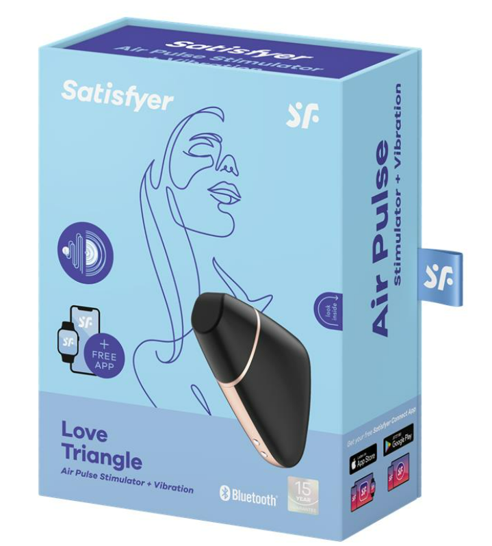 SATISFYER Love Triangle Clitoris Sucker Black