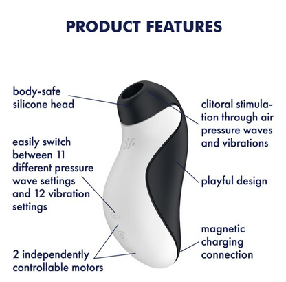 SATISFYER ORCA CLÍTORIS SUCKER DOUBLE AIR PULSE