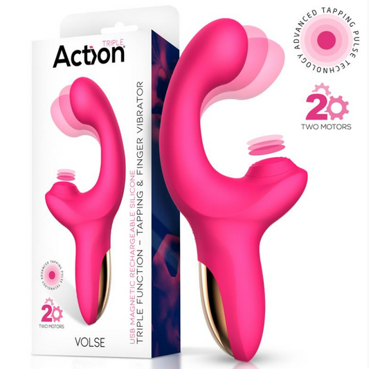 ACTION VOLSE TRIPLE FUNCTION VIBE WITH FINGER AND PULSATION TAPPING