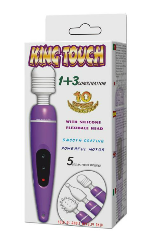 BAILE MASSAGER AND HEADS PACK KING TOUCH PURPLE