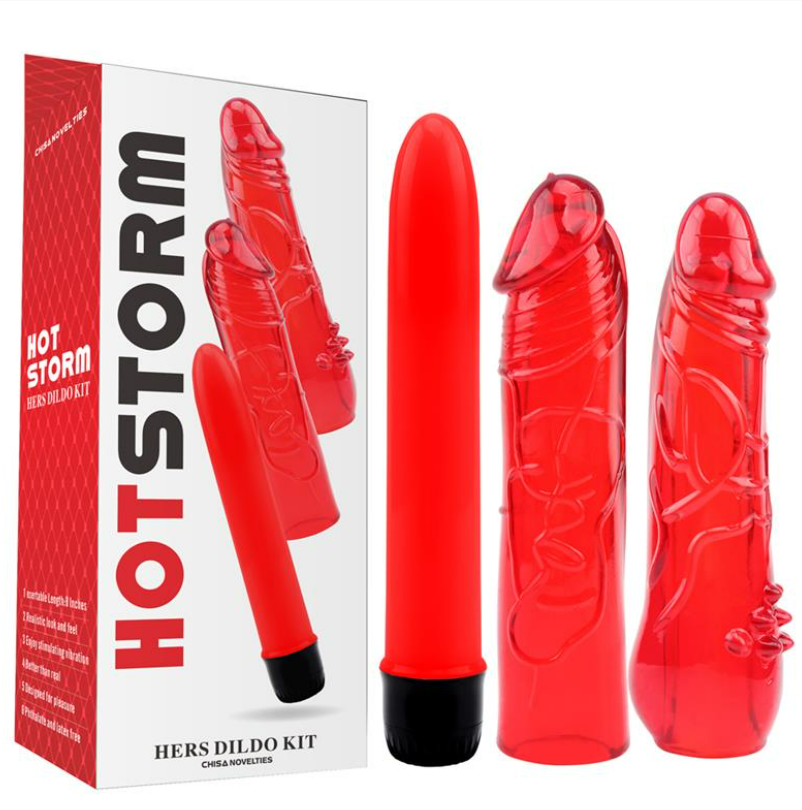 CHISA KIT DILDO AND VIBE HERS DILDO KIT RED